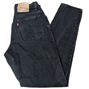 LEVI'S 550 VINTAGE Women's Black Relaxed Tapered Leg Jeans.